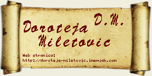 Doroteja Miletović vizit kartica